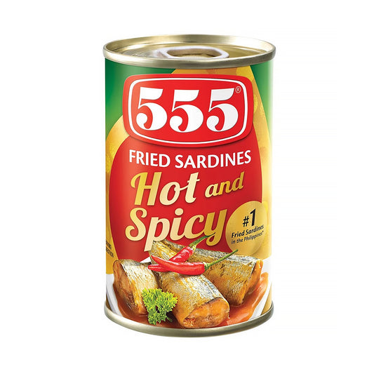 555 Fried Sardines Hot and Spicy 155g