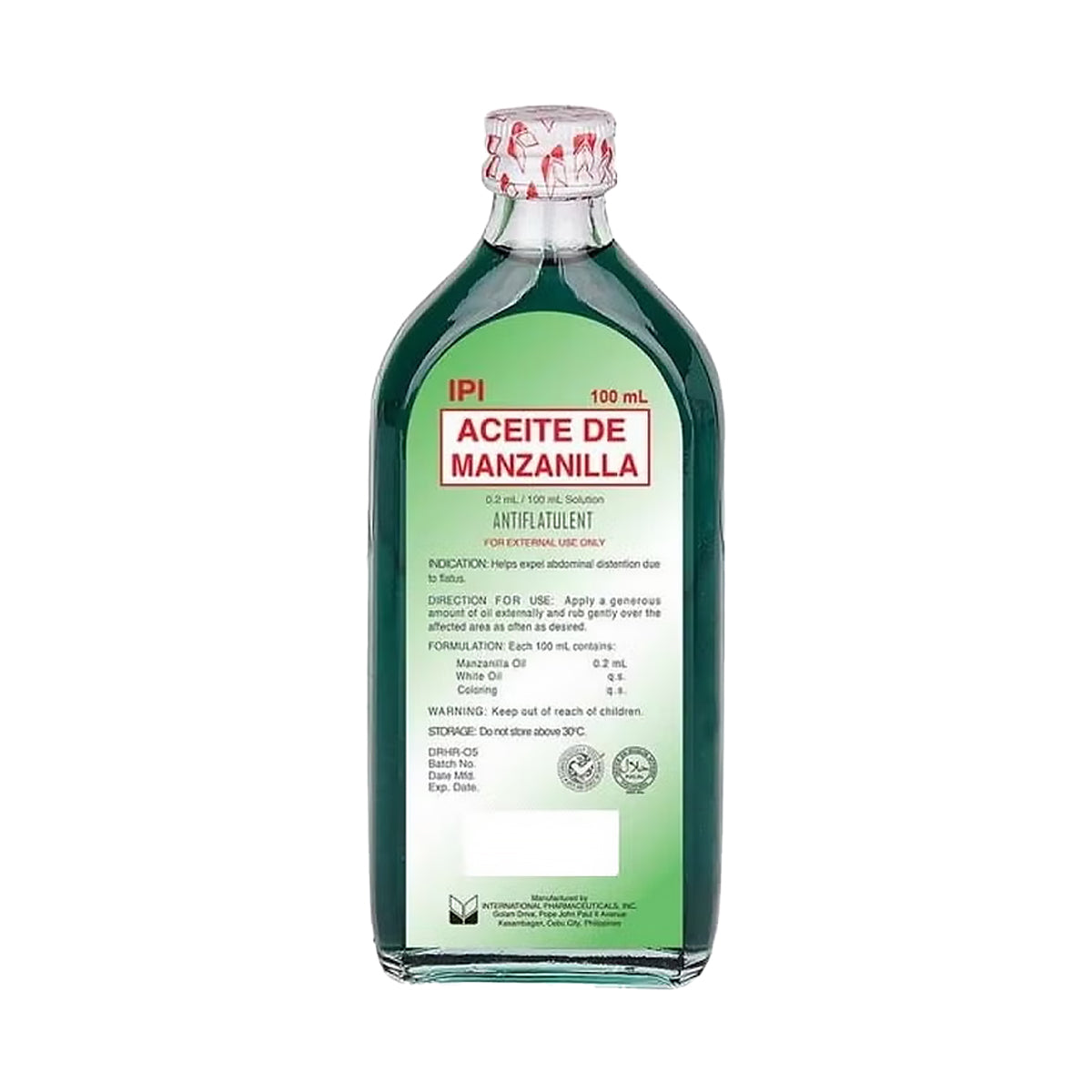 Aceite De Manzanilla Antiflatulent 100ml