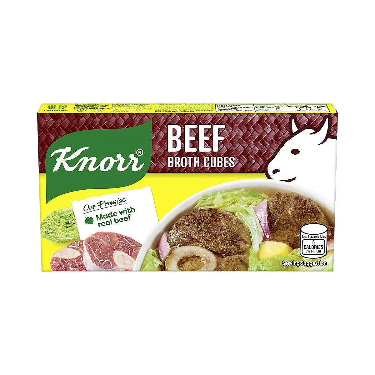 Knorr Beef Broth Cubes 60g - front packaging
