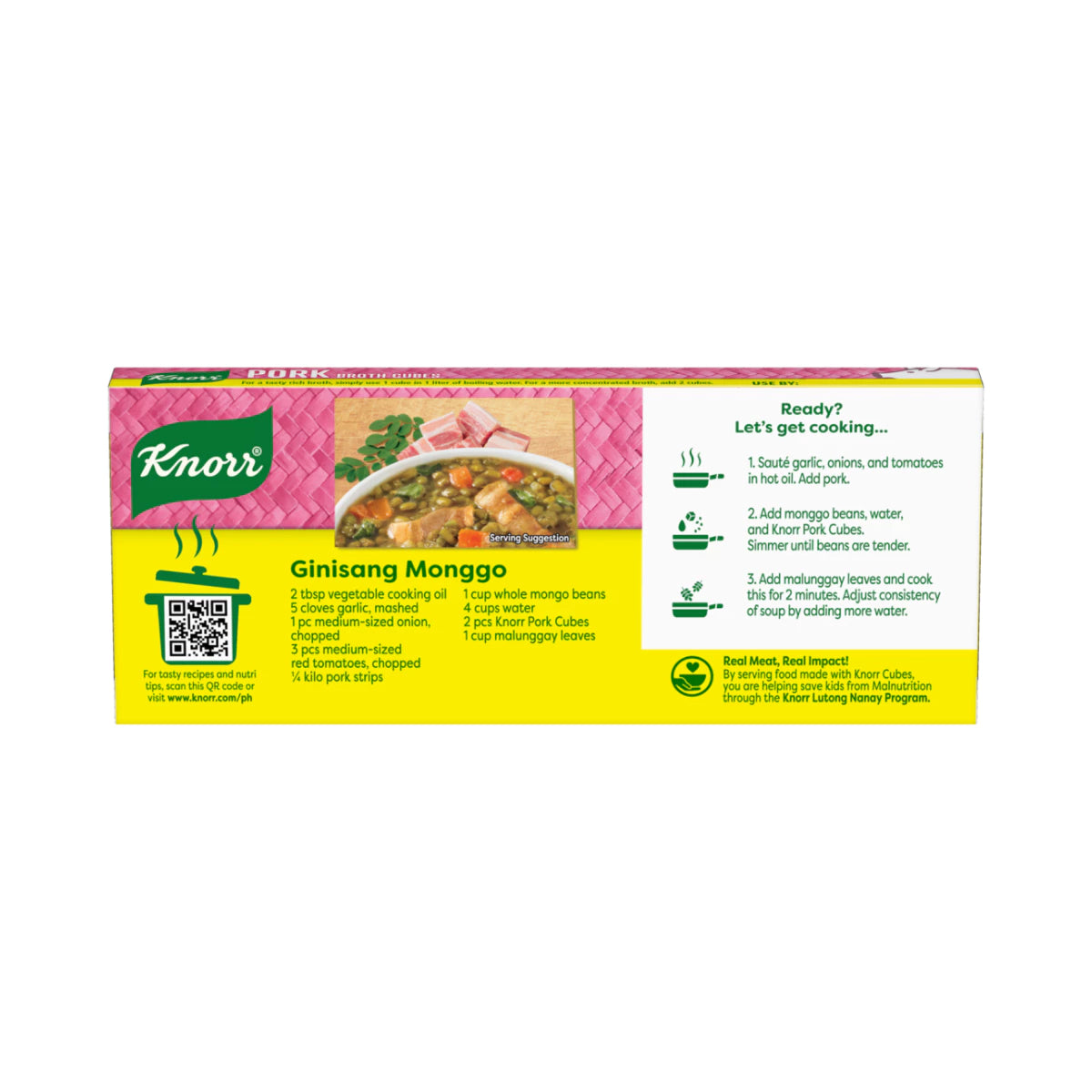 Knorr Ginsang Monggo recipe package on a white background