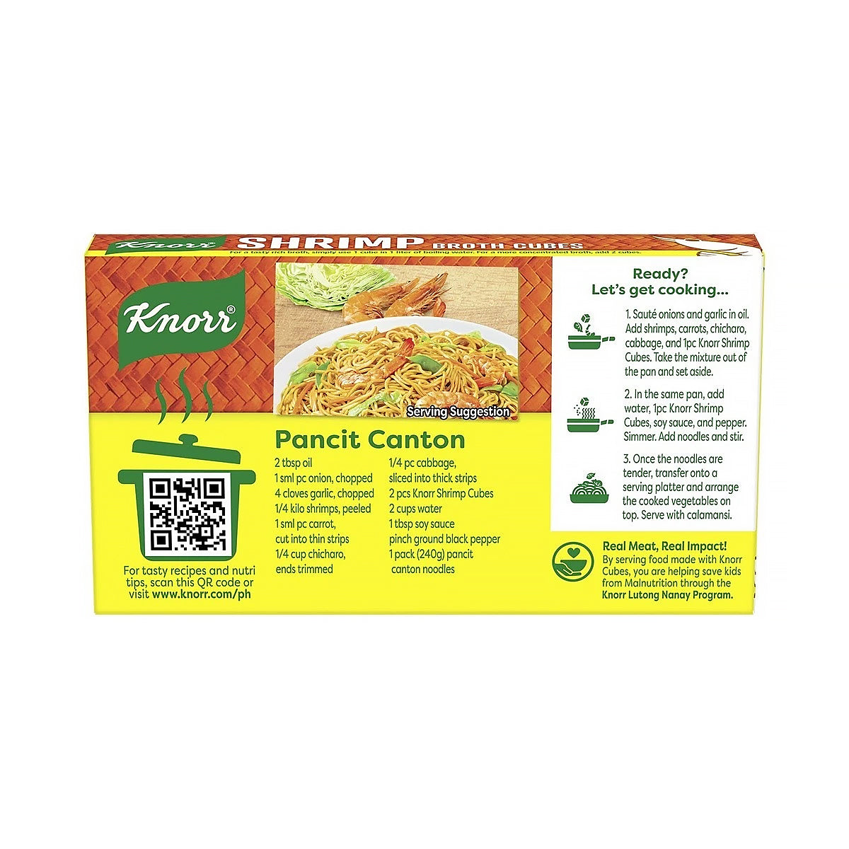 Knorr Shrimp Broth Cubes 60g - back packaging