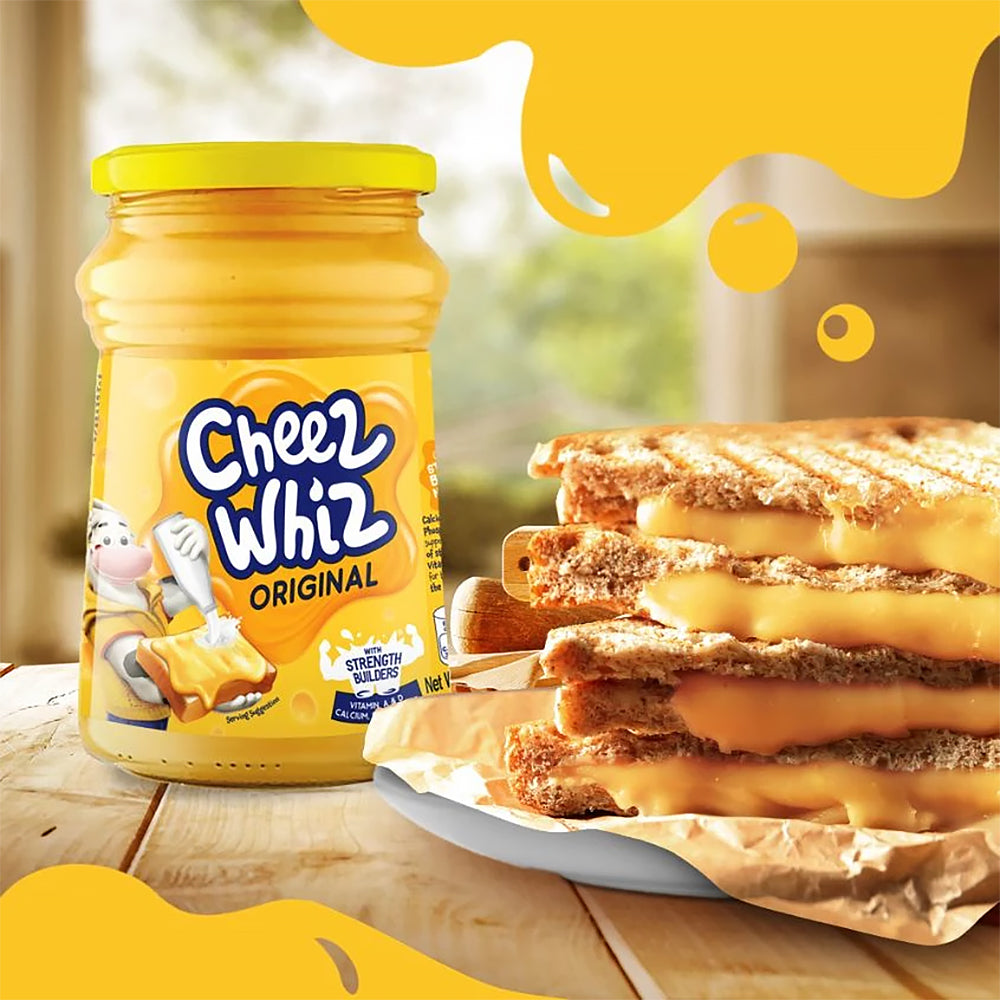 Cheez Whiz Original Spread 210g - serving suggestion