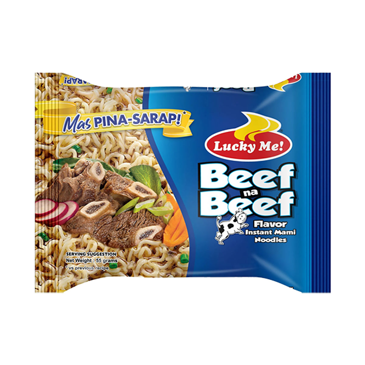 Lucky Me! Beef Instant Noodles (6 x 55g Pack)