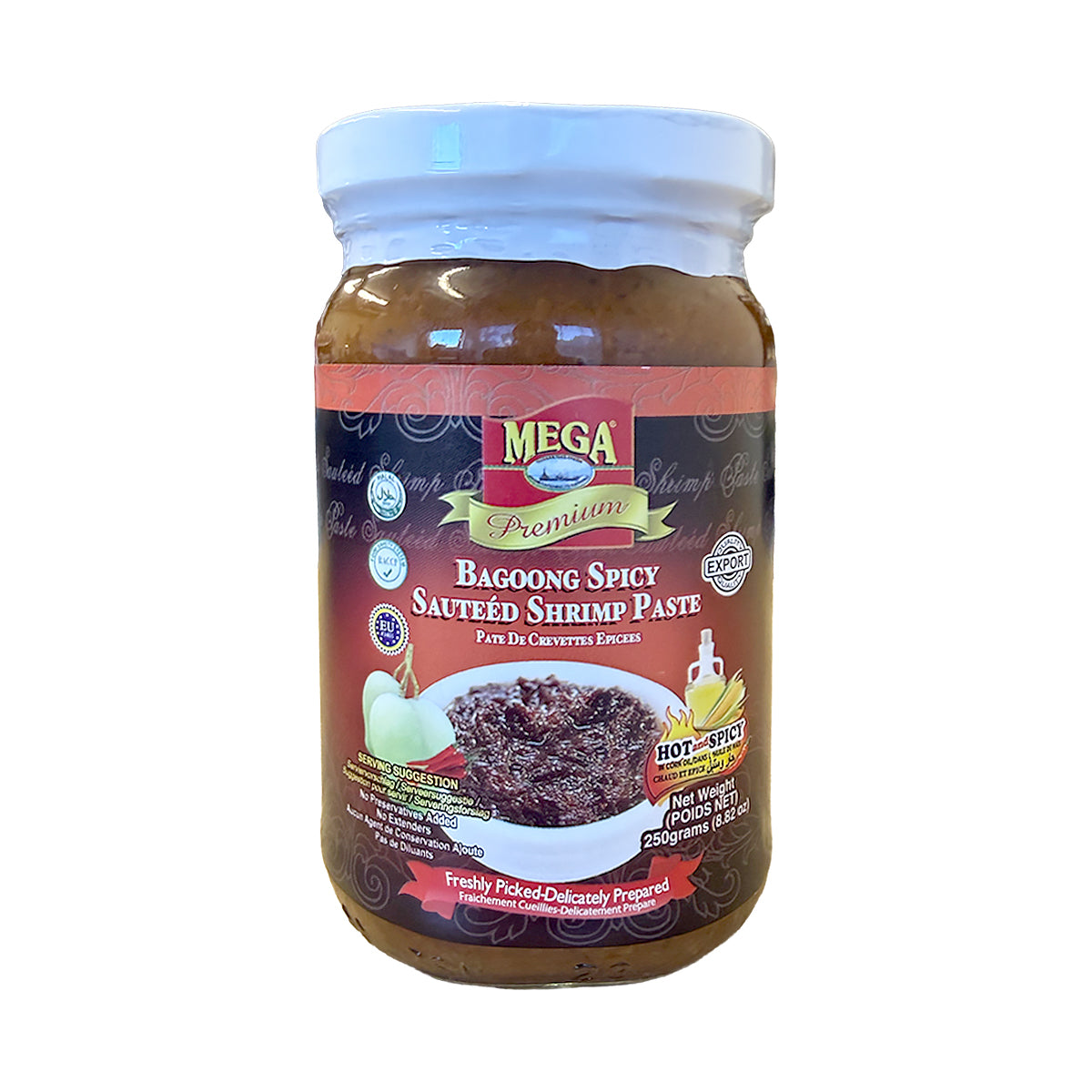 MEGA Premium Bagoong Sautéed Shrimp Paste Spicy 250g