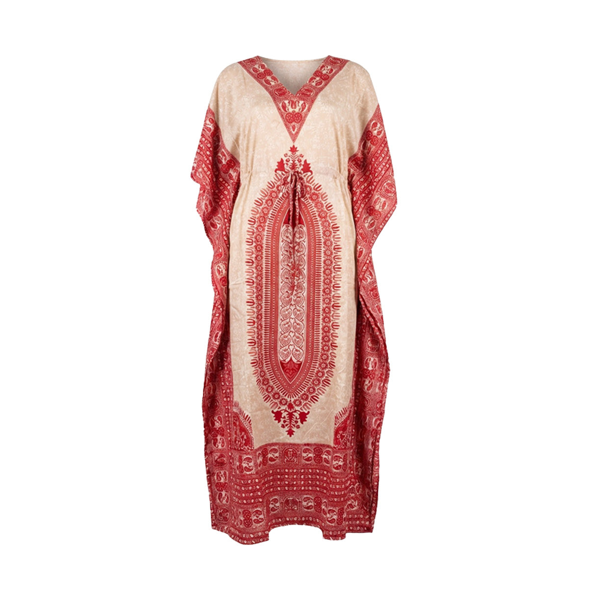 Modern Daster Kaftan – Long Crimson