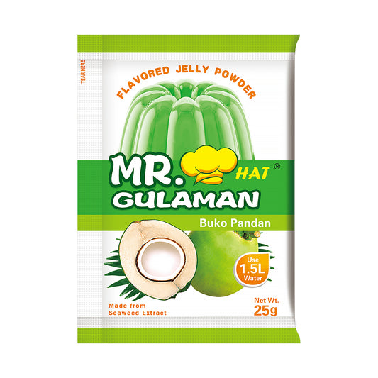 Mr. Hat Gulaman Buko Pandan Flavour Jelly Powder 25g