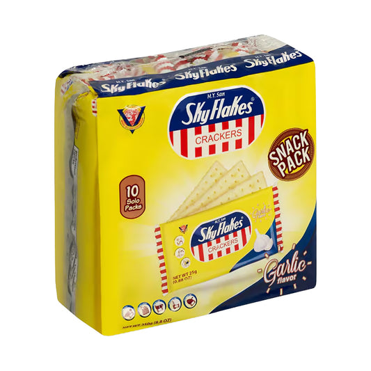 M.Y. San SkyFlakes Crackers Snack Pack Garlic (10 x 25g)