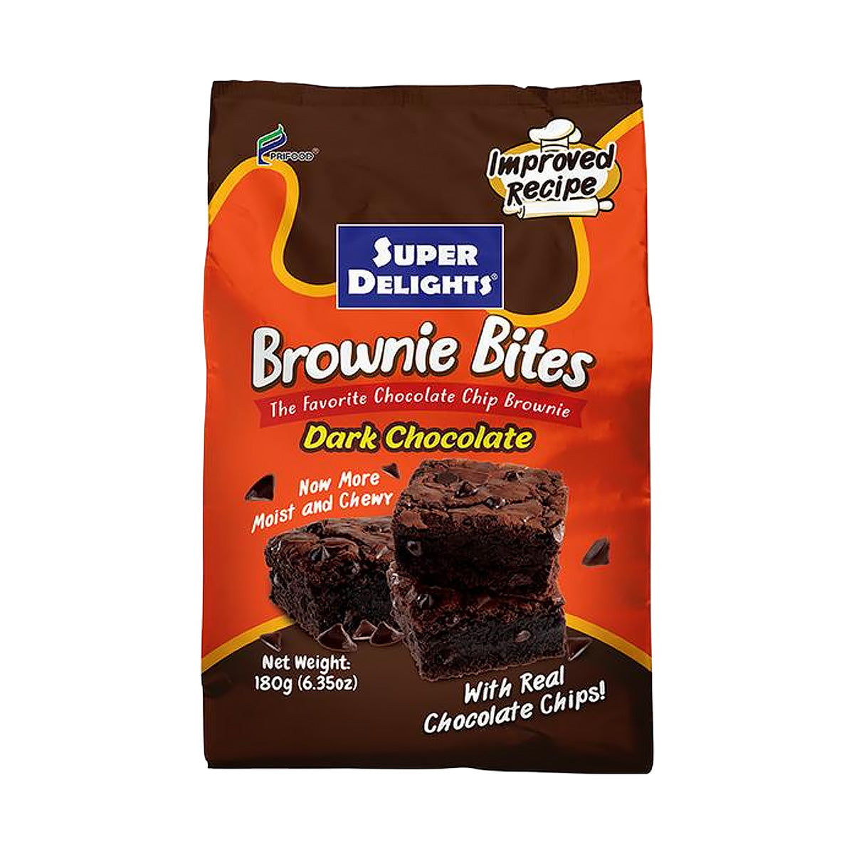 Prifood Super Delights Dark Chocolate Brownie Bites 180g