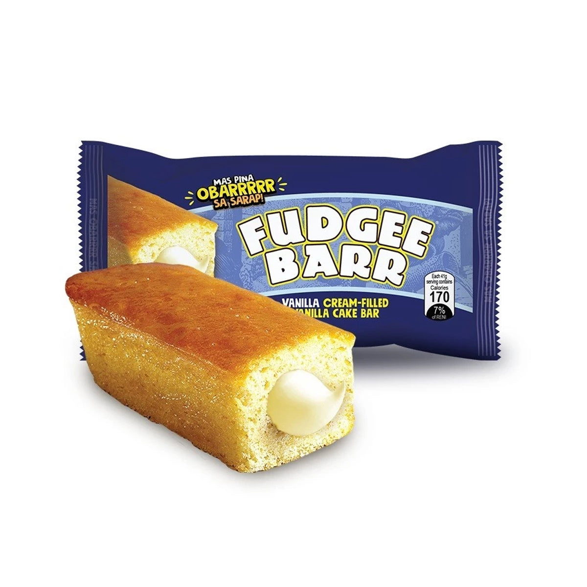 Rebisco Fudgee Barr Cream-Filled Vanilla Cake Bar 40g (10 pcs)