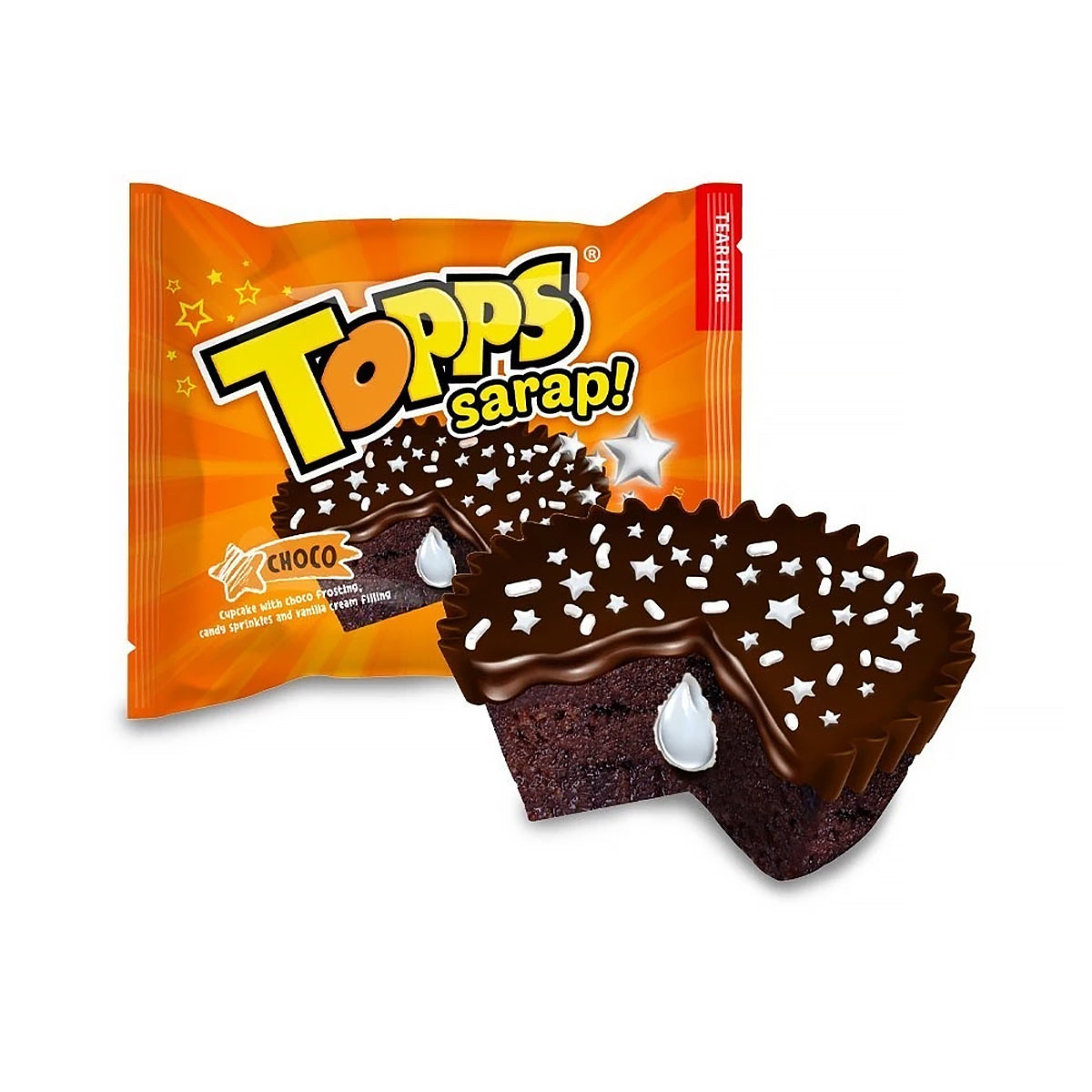 Rebisco Topps Sarap Choco Cream-Filled Chocolate Cupcakes (10 pcs)