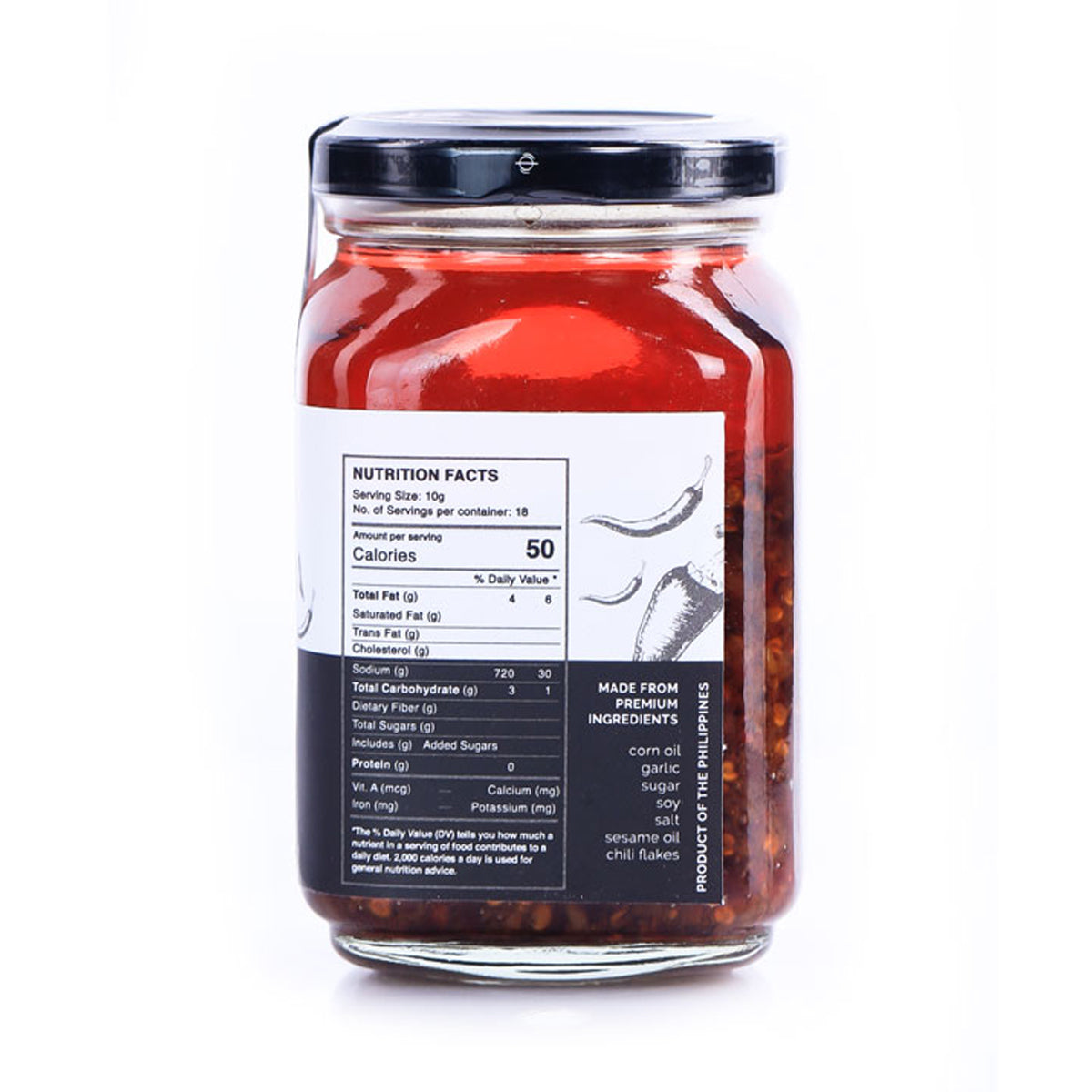 RKitchen Chili Garlic Oil 250g - nutrition facts