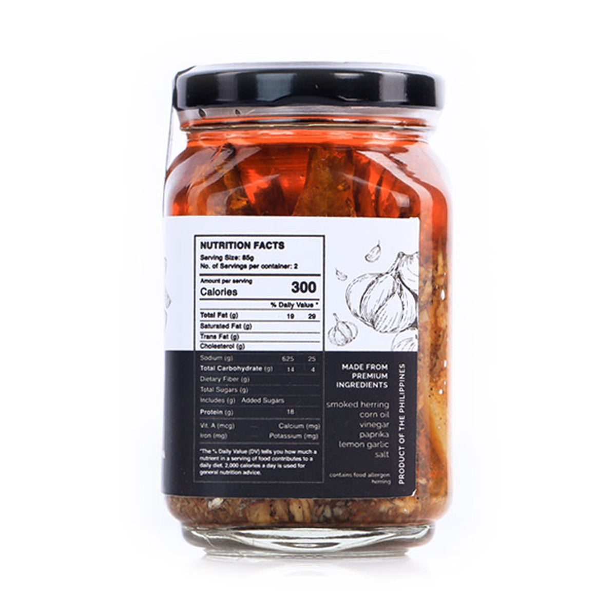 RKitchen Lemon Garlic Tinapa 250g - ingredients