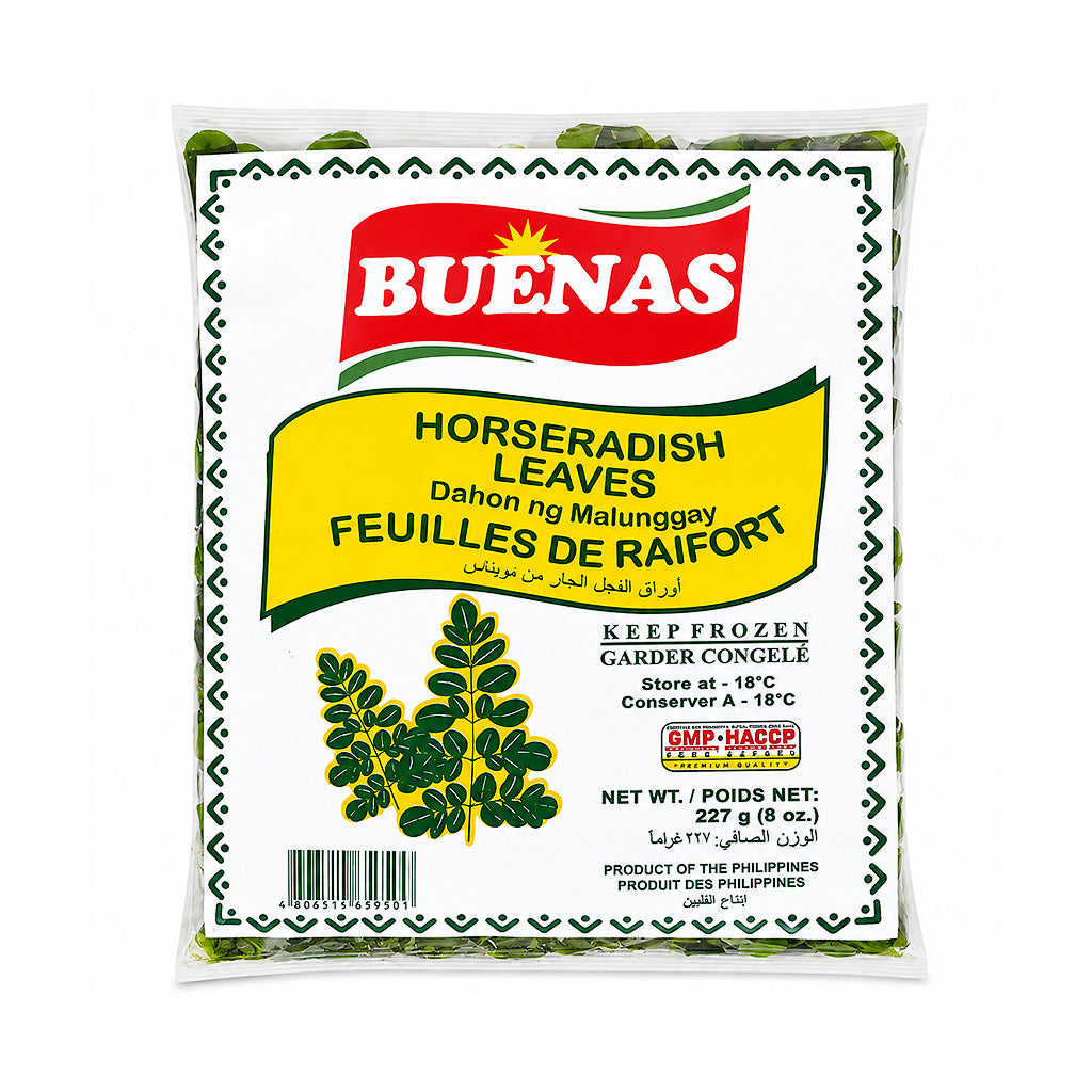 Buenas Horseradish Leaves (Dahon ng Malunggay) 227g