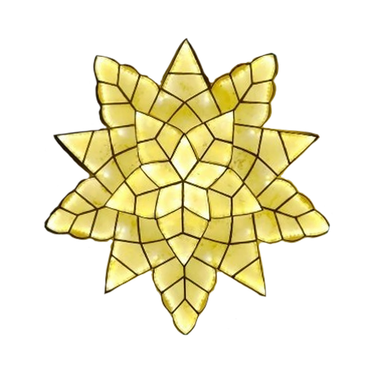 24″ Bituin Capiz Christmas Parol – Elegant Warm White Star – Barrio