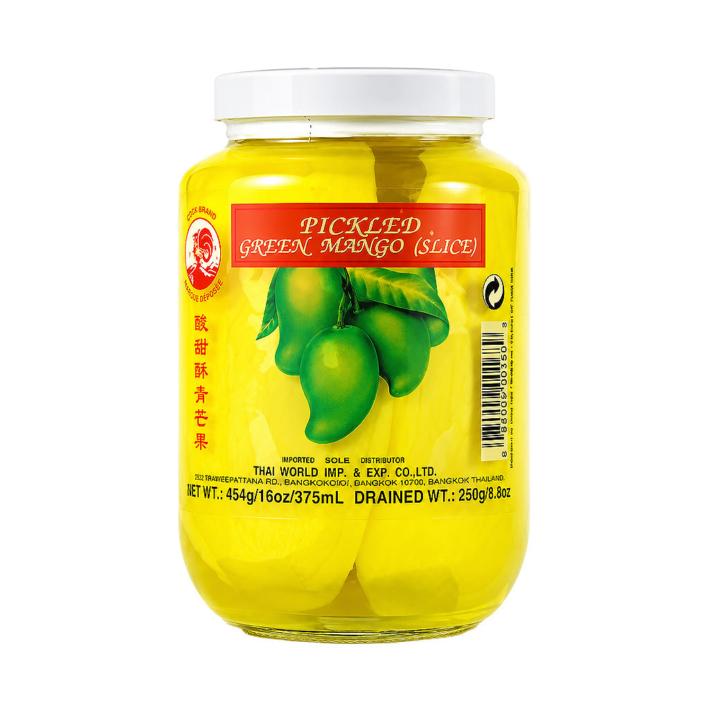 Cock Brand Pickled Green Mango Sliced 454g