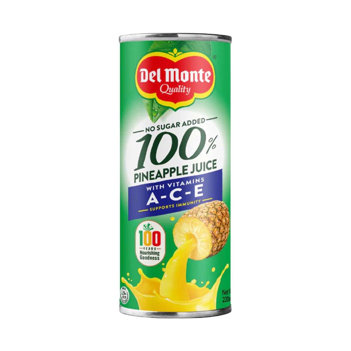 Del Monte 100% Pineapple Juice Drink 220ml