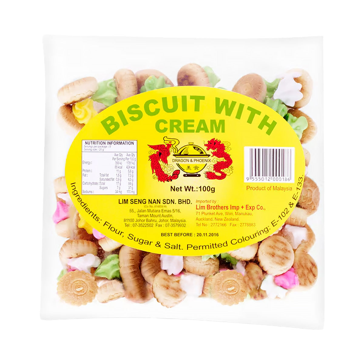 Dragon & Phoenix Biscuit with Cream 100g