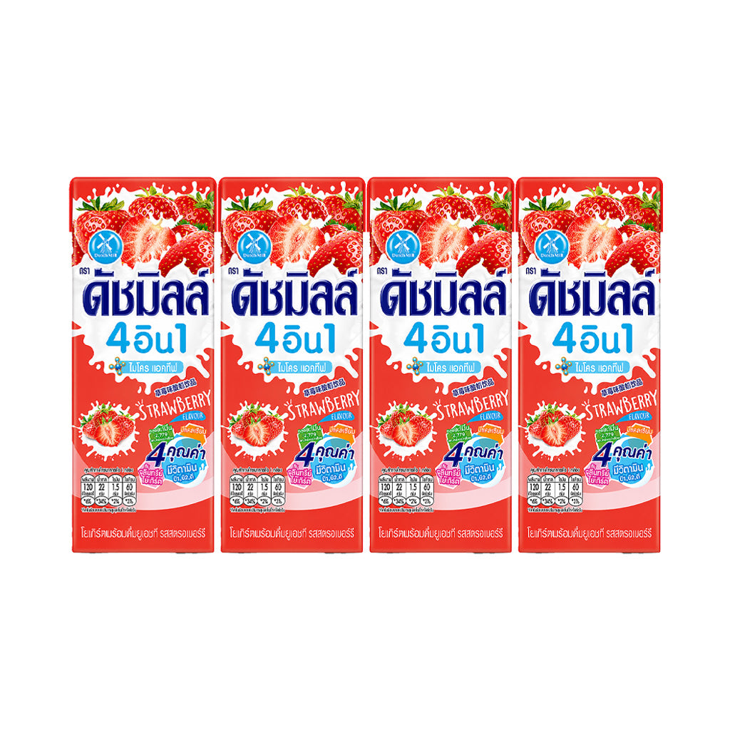 Dutch Mill Strawberry Flavour Yoghurt Drink 180ml x 4pcs