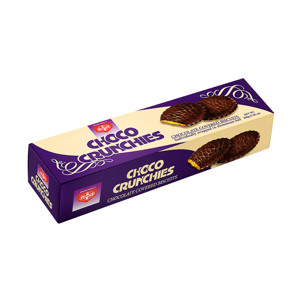 Fibisco Choco Crunchies Chocolate Covered Biscuits 200g