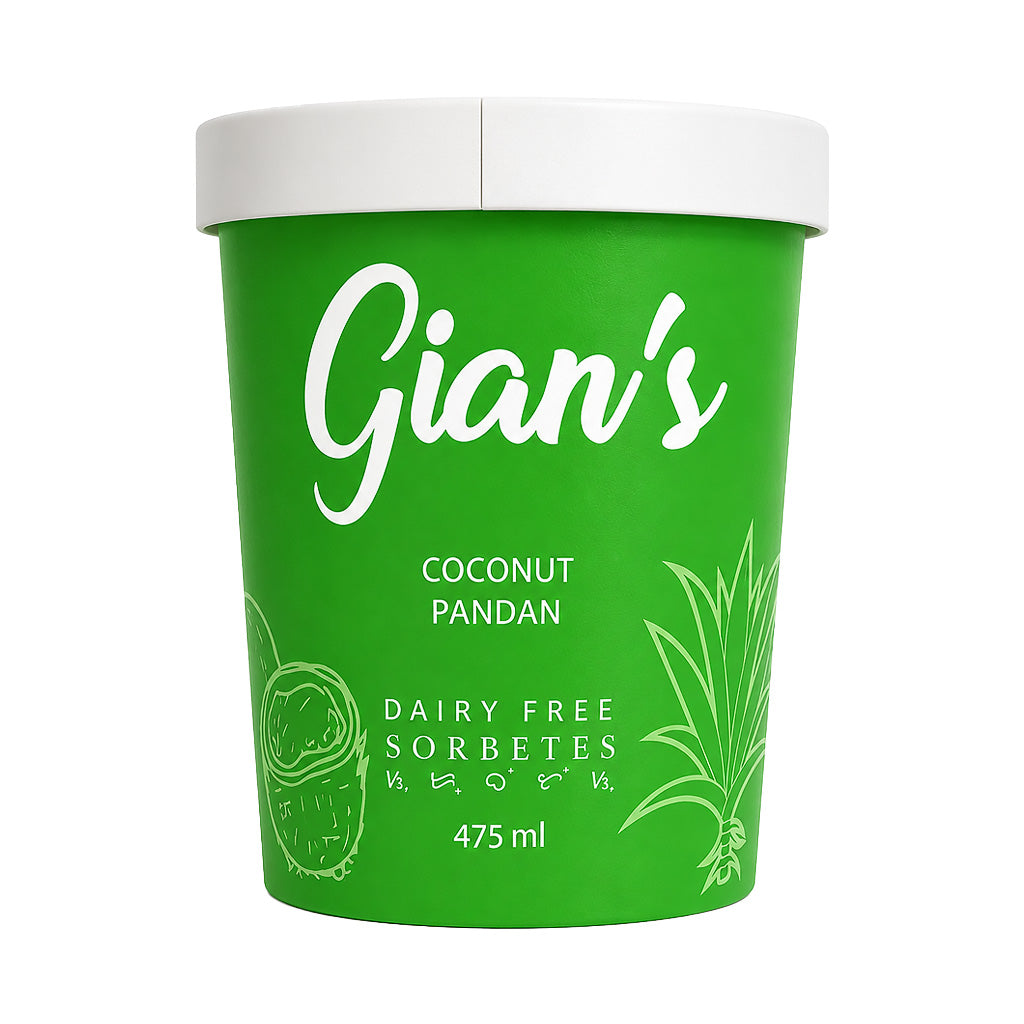 Gian's Dairy Free Sorbetes Coconut Pandan 475ml
