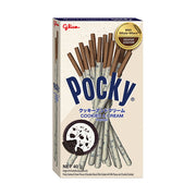 Box of Pocky Cookies & Cream flavor on a white background
