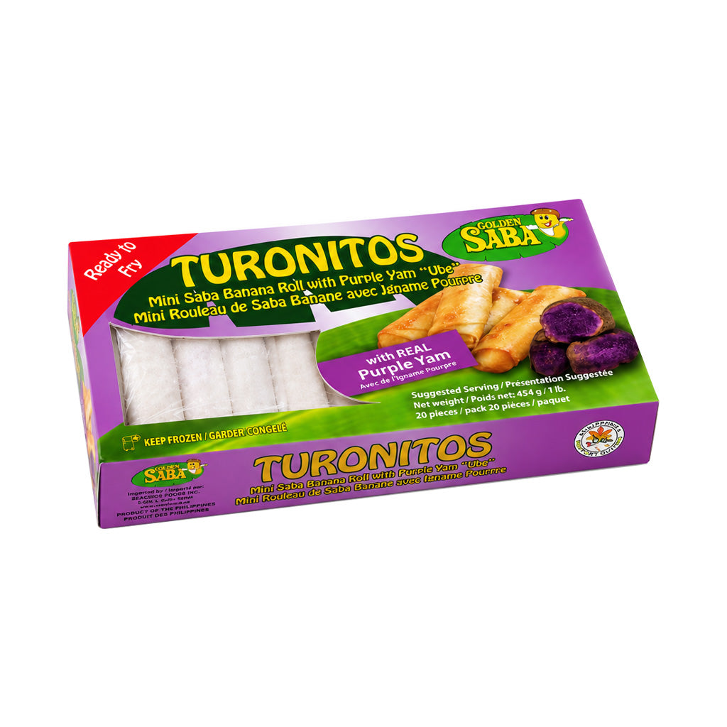 Golden Saba Turonitos Mini Saba Banana Roll with Ube 454g