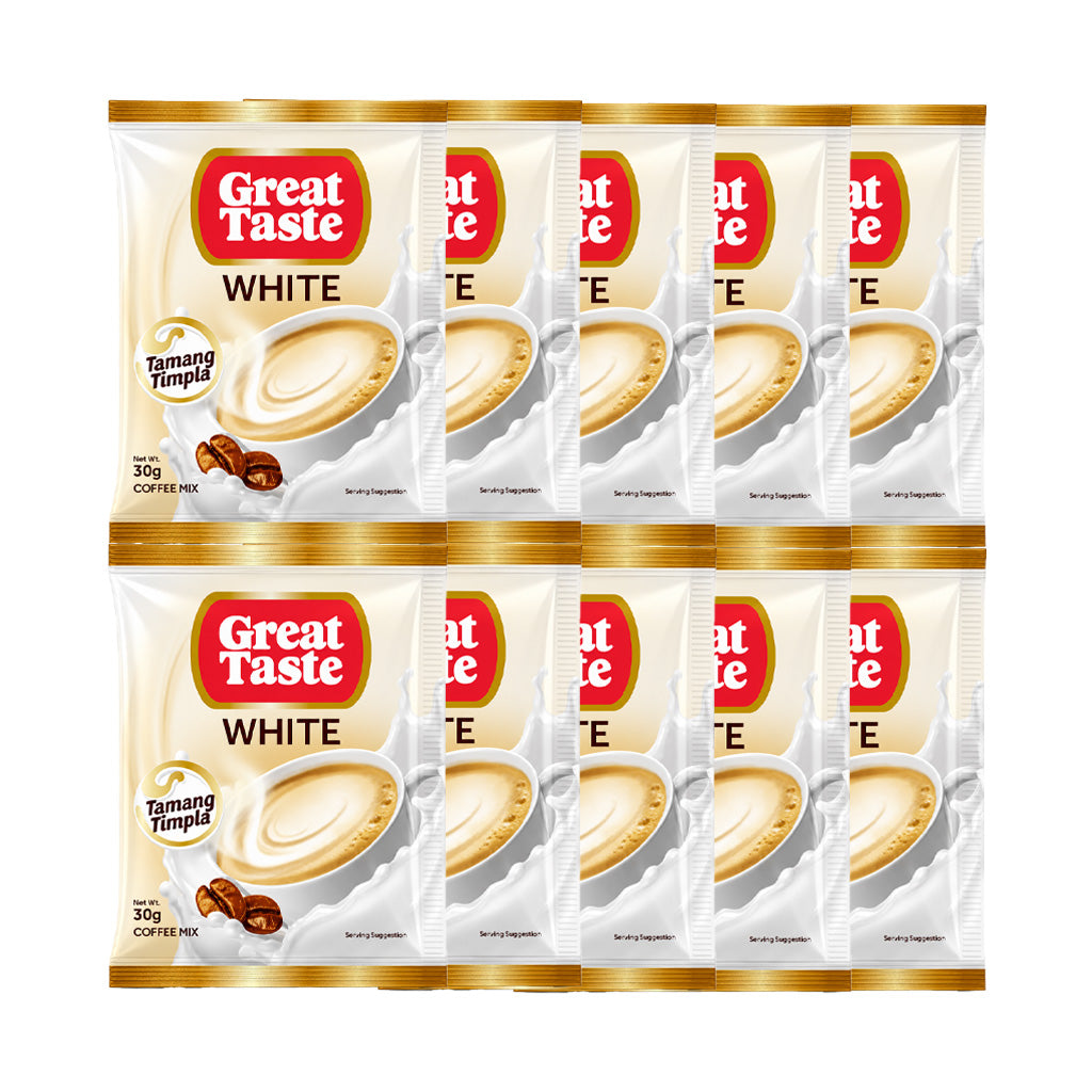 Great Taste 3-1 White Coffee 300g (10 Sachets)