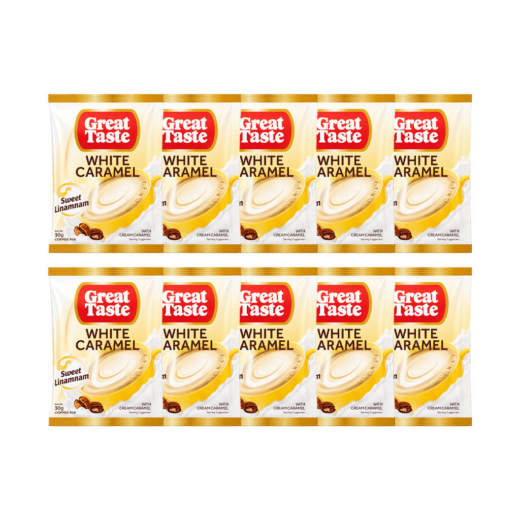 Great Taste White Caramel Coffee Mix 300g (10 Sachets)
