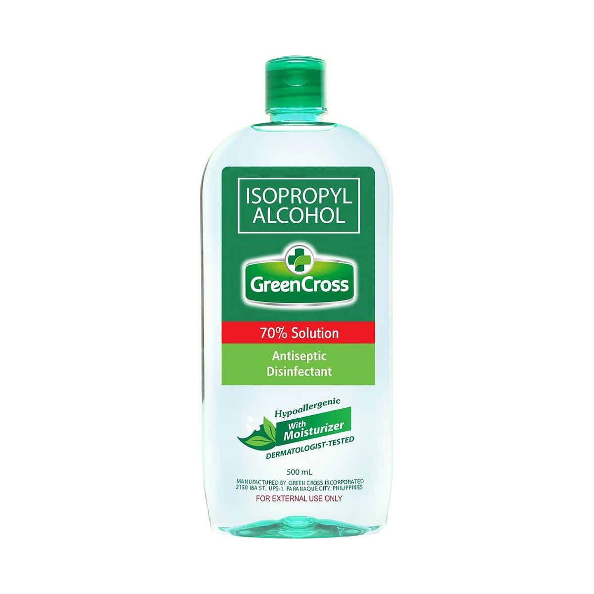Green Cross Isopropyl Alcohol 70% Solution With Moisturizer 500ml