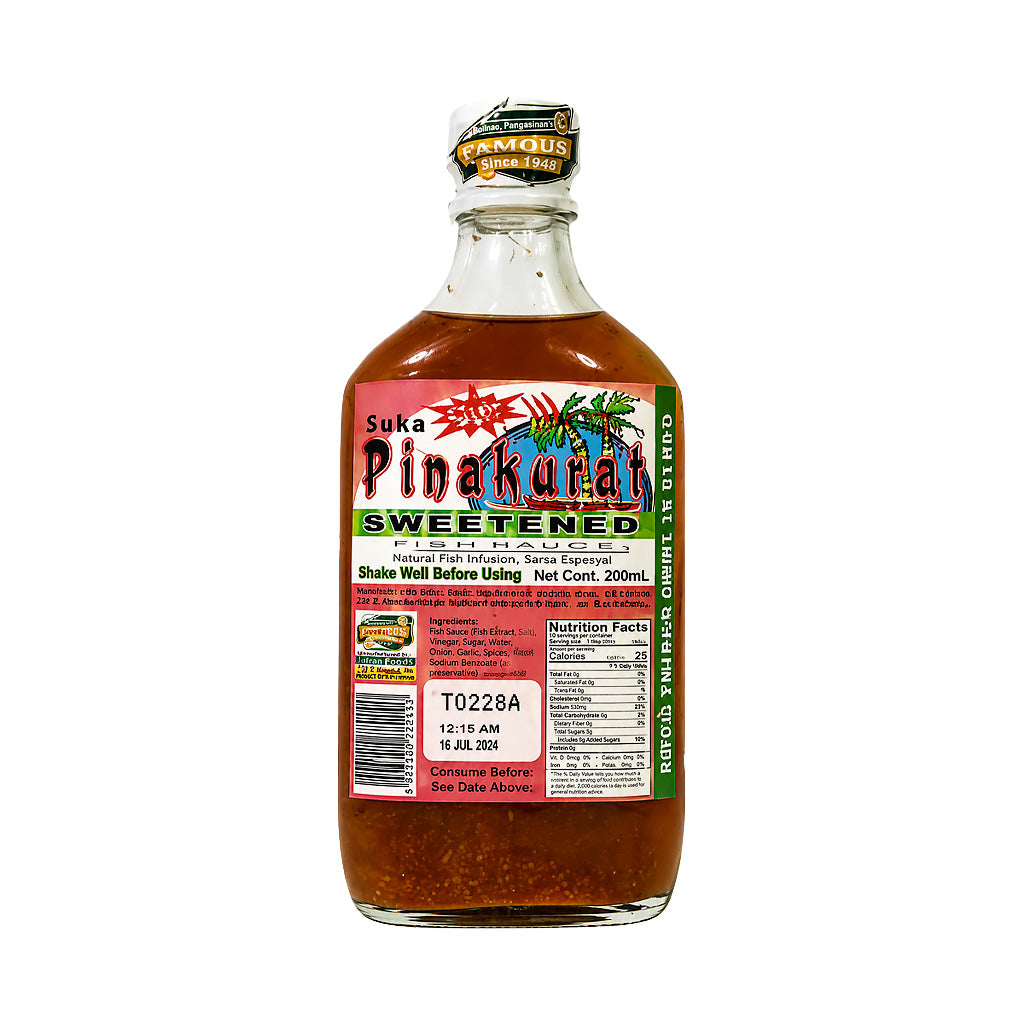 Suka Pinakurat Sweetened Extra Hot Spiced Coconut Vinegar 250ml