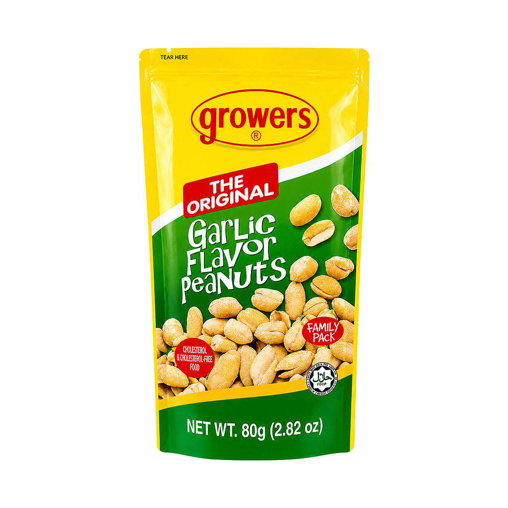 Growers The Original Garlic Flavor Peanuts Family Pack 80g