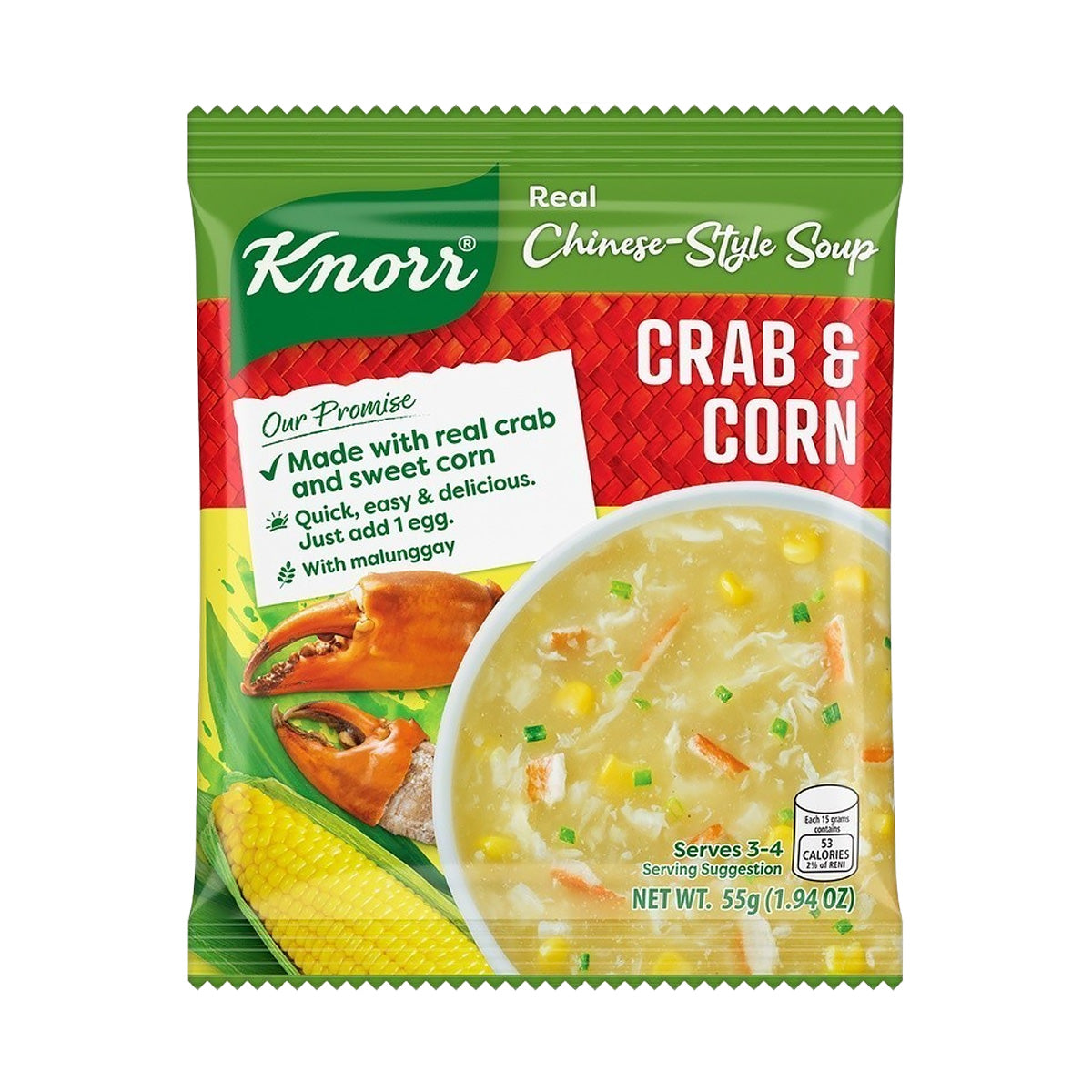 Knorr Crab & Corn Chinese Style Soup Mix 55g