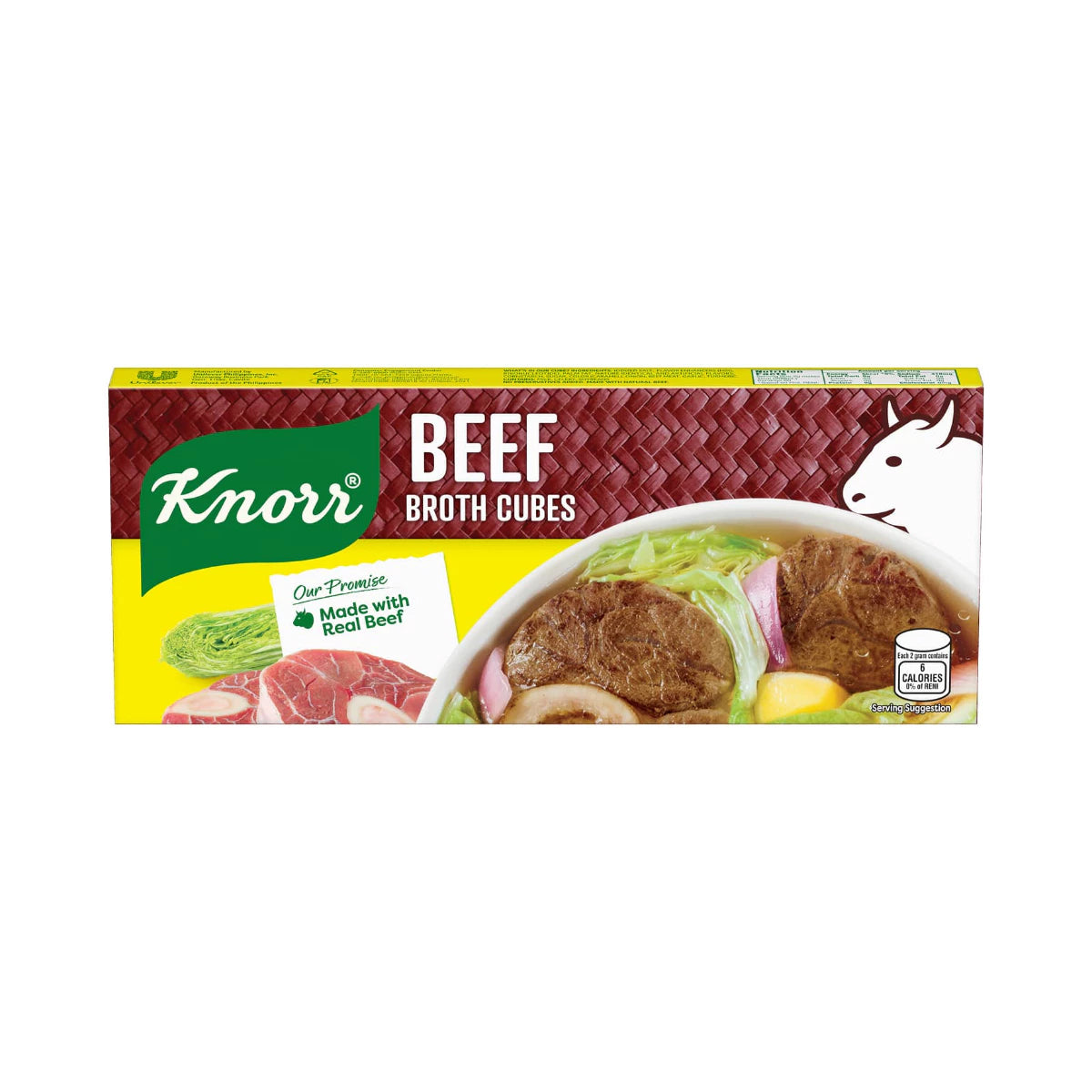 Knorr Beef Broth Cubes packaging on a white background