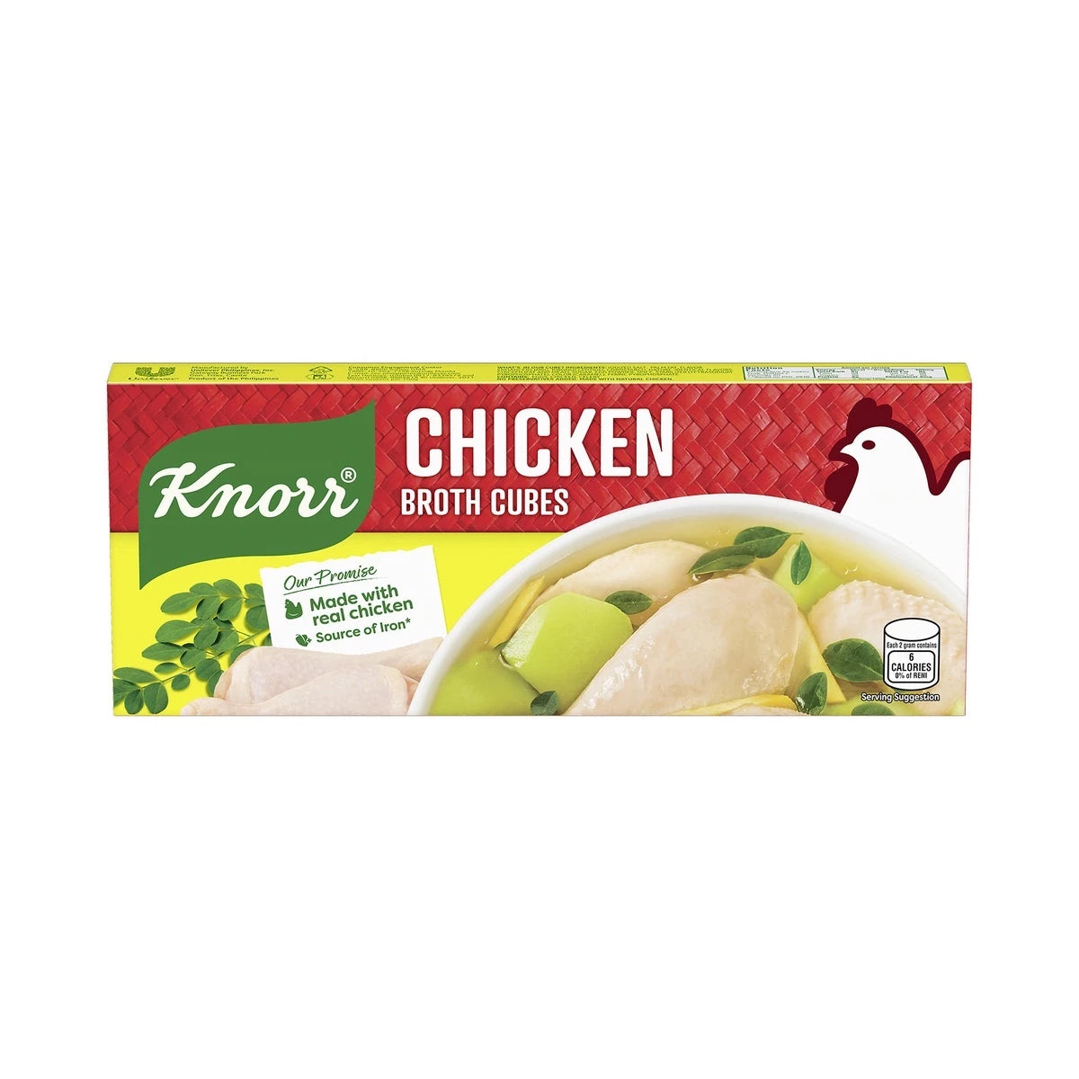 Knorr Chicken Broth Cubes packaging on a white background