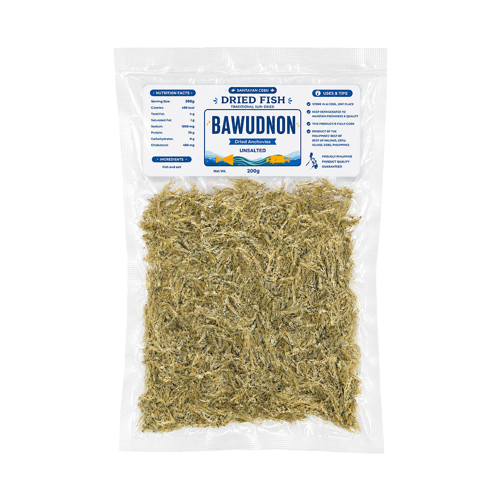Bantayan Island Unsalted Dried Bawudnon Anchovies 200g