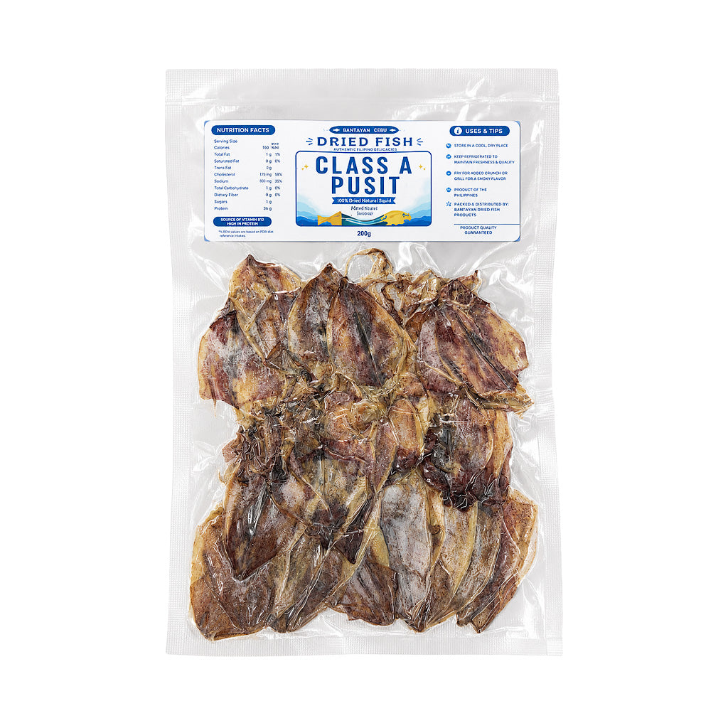 Bantayan Island Dried Fish Class A Pusit 200g