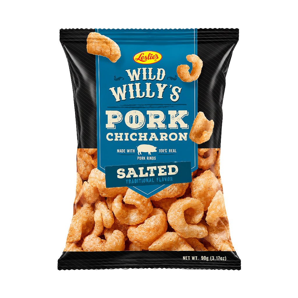 Leslie’s Wild Willy’s Pork Chicharon Salted Flavour 90g