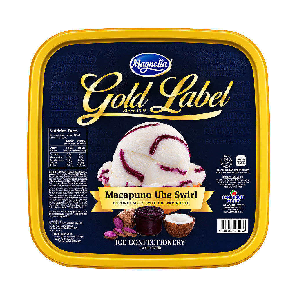 Magnolia Gold Label Macapuno Ube Swirl Ice Cream 1.5L