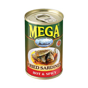 Mega Fried Sardines Hot & Spicy 155g