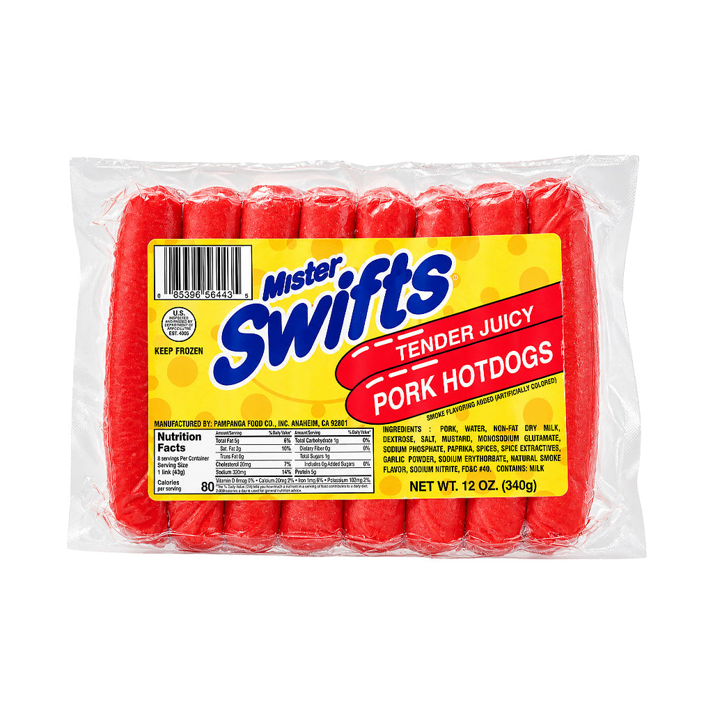 Mister Swifts Tender Juicy Pork Hotdogs 340g