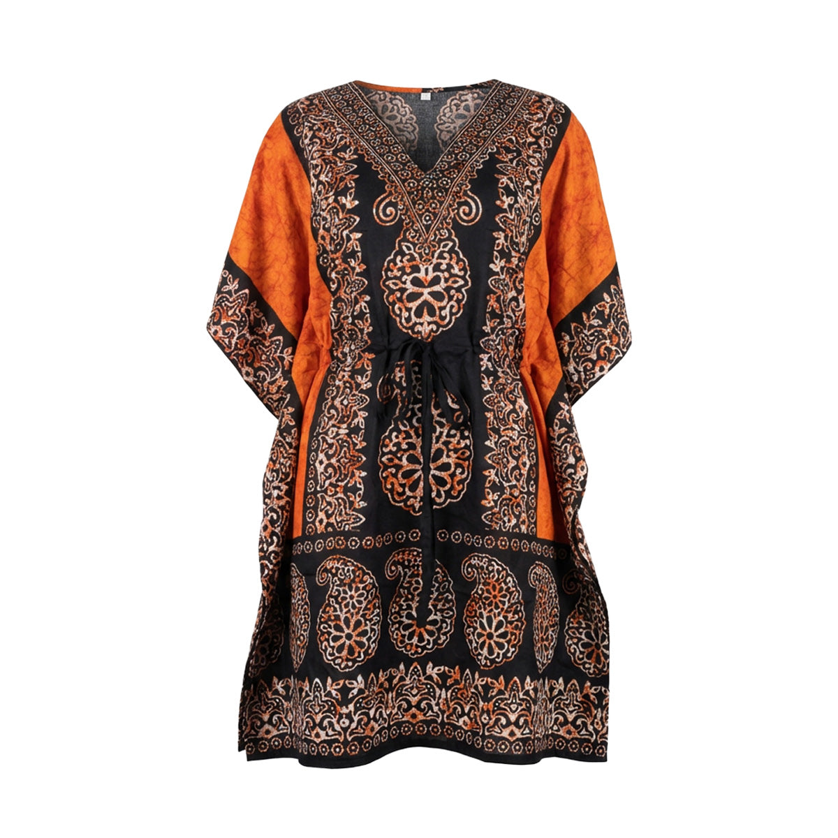 Modern Daster Kaftan - Short Tangerine