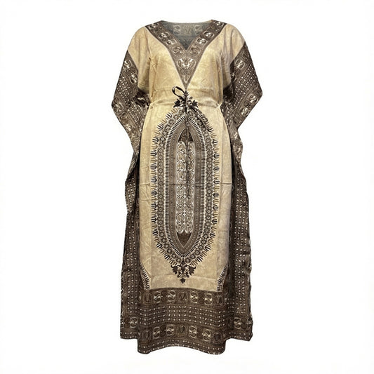 Modern Daster Kaftan – Long Espresso