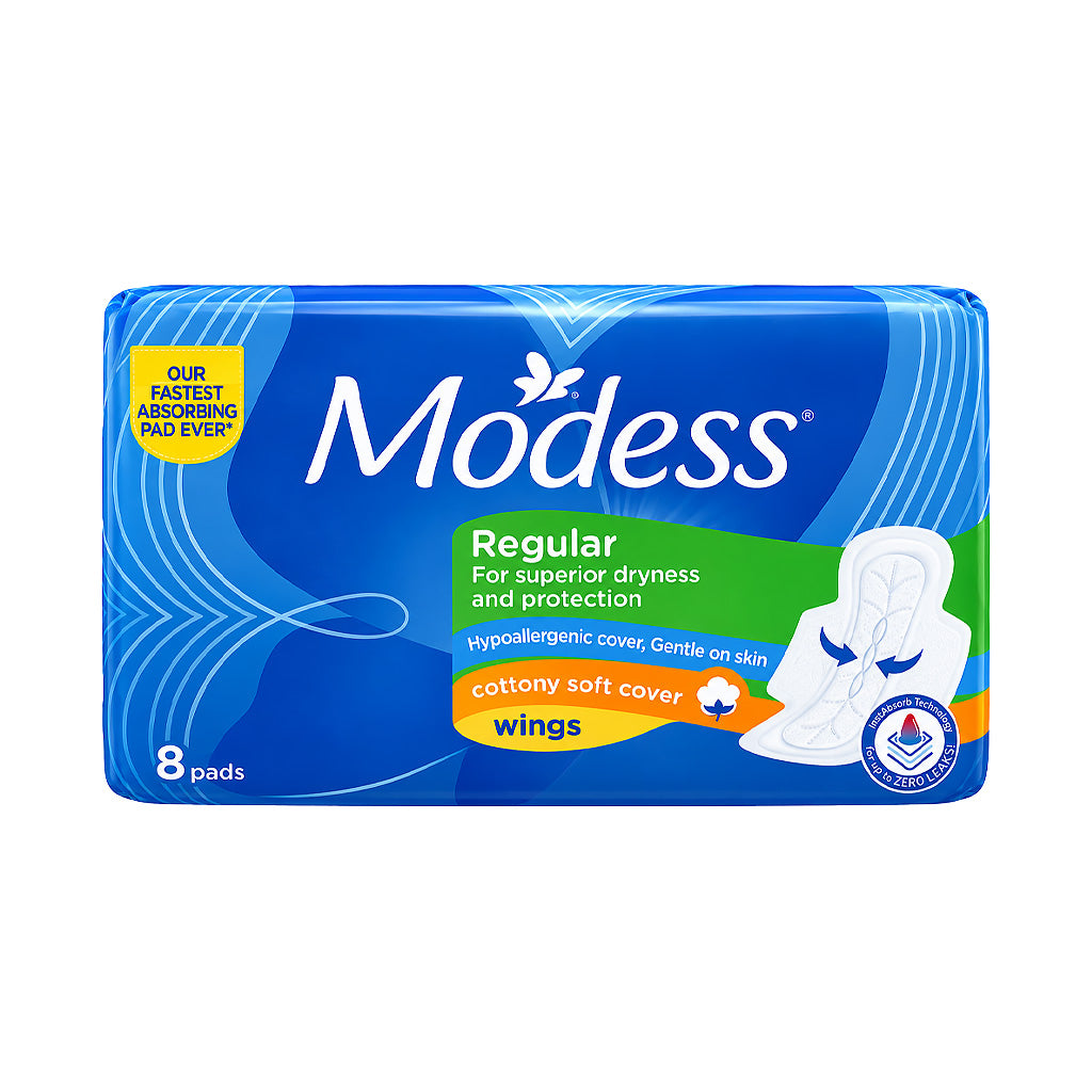 Modess Regular Cottony Soft with Wings Sanitary Napkins 8 Pads