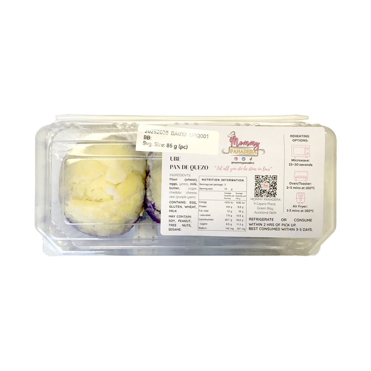 Mommy Panadera Ube Pan de Quezo (3 Pack)