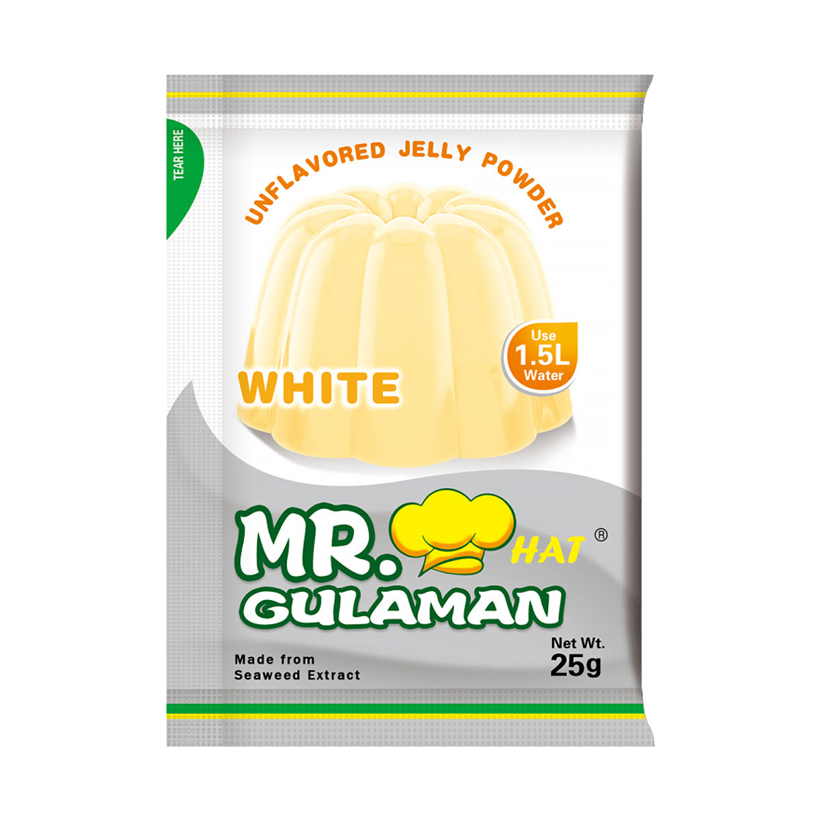 Mr. Hat Gulaman White Unflavoured Jelly Powder 25g