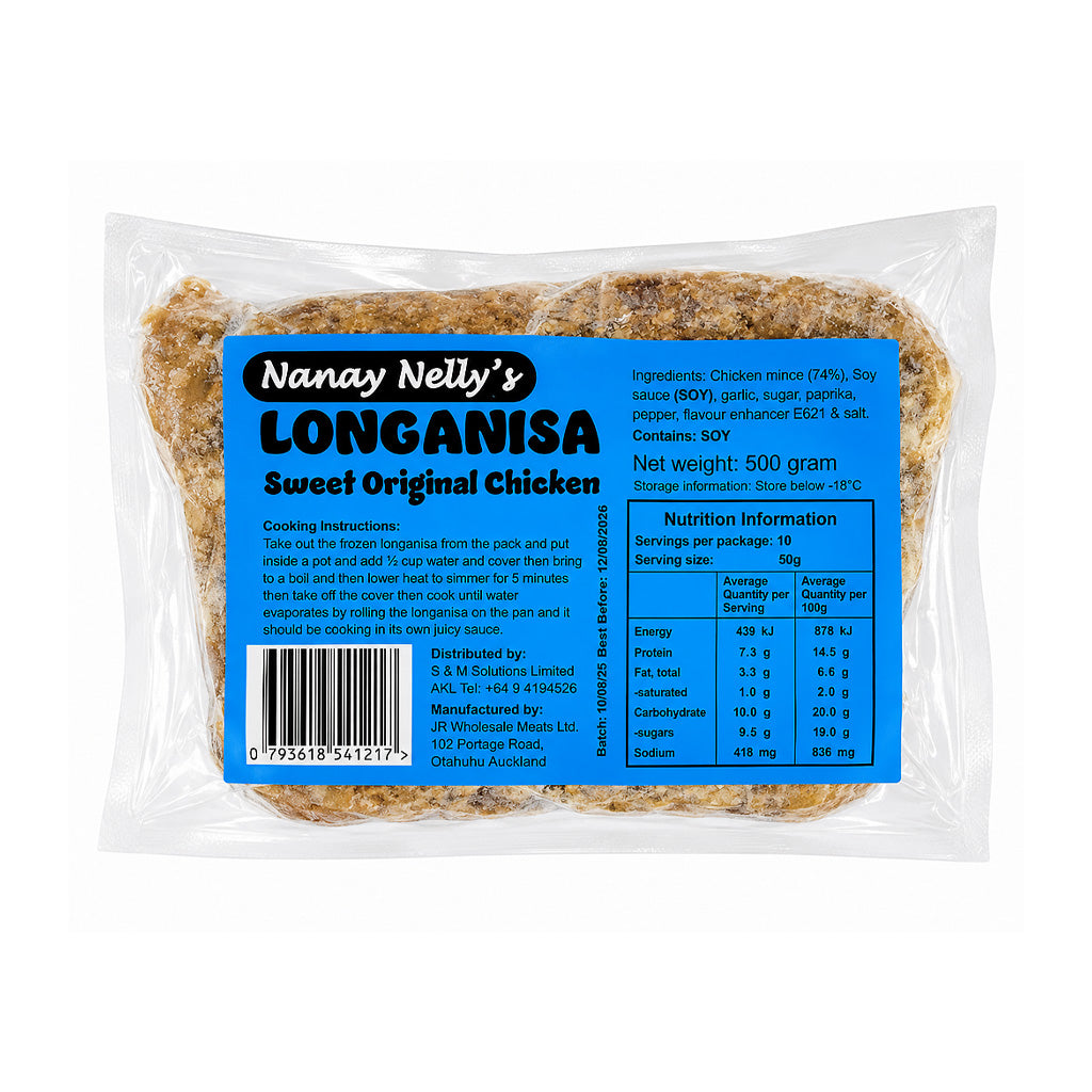 Nanay Nelly's Longanisa Sweet Original Chicken 500g