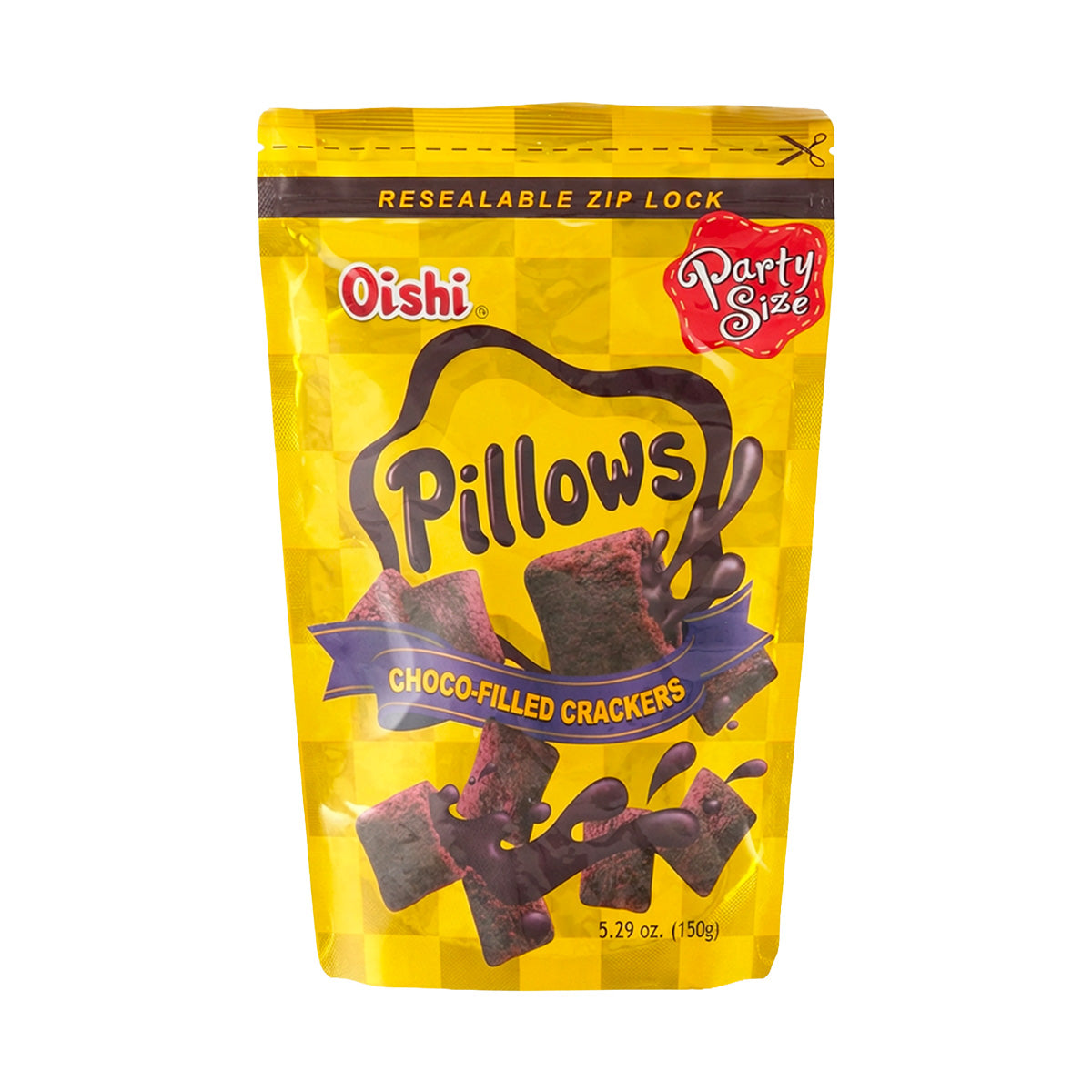Oishi Pillows Chocolate-Filled Crackers - Party Size 150g