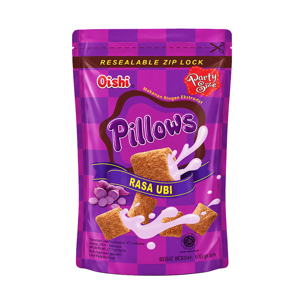 Oishi Pillows Ube-Filled Crackers 100g
