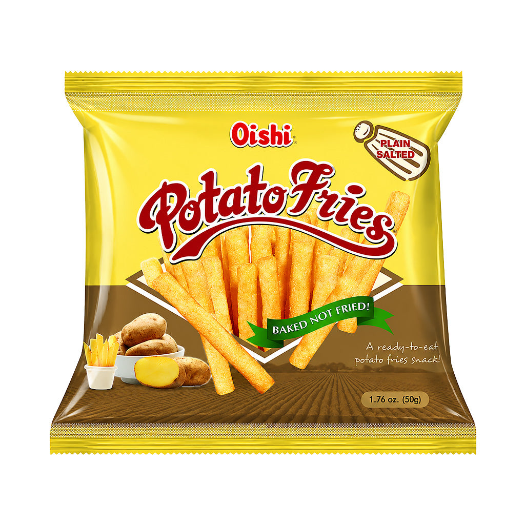 Oishi Potato Fries Plain Salted 50g