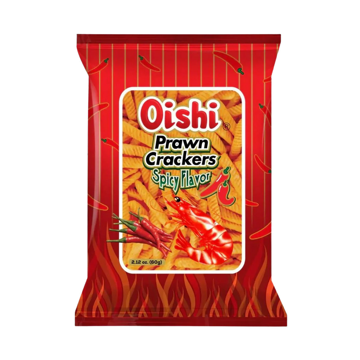 Oishi Prawn Crackers Spicy Flavour 60g